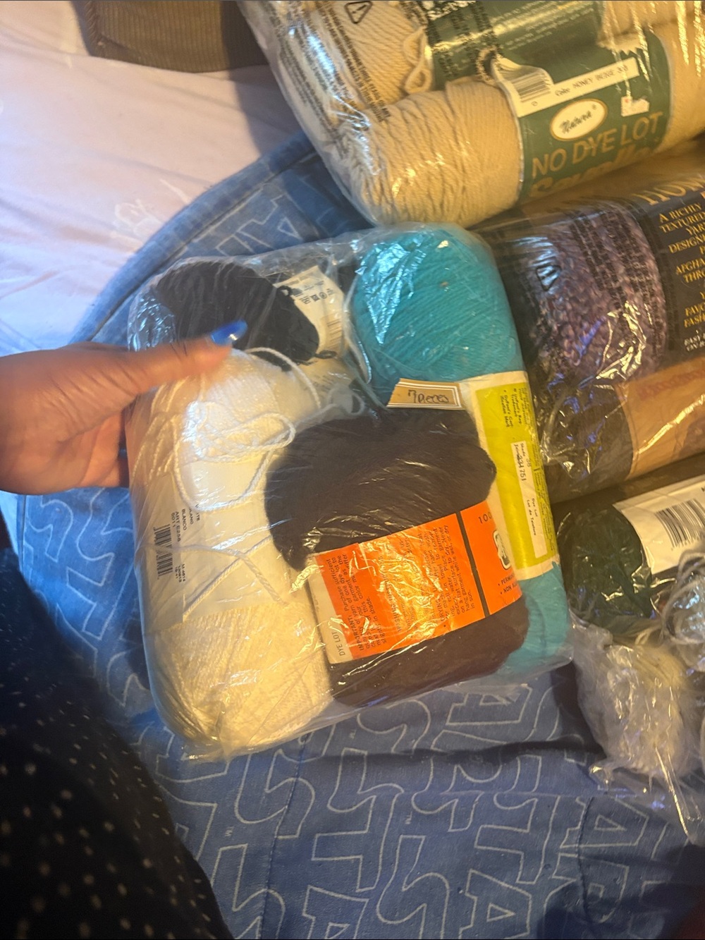 Natural Beige & Assorted Yarn Bundle - - Picture 2 of 6